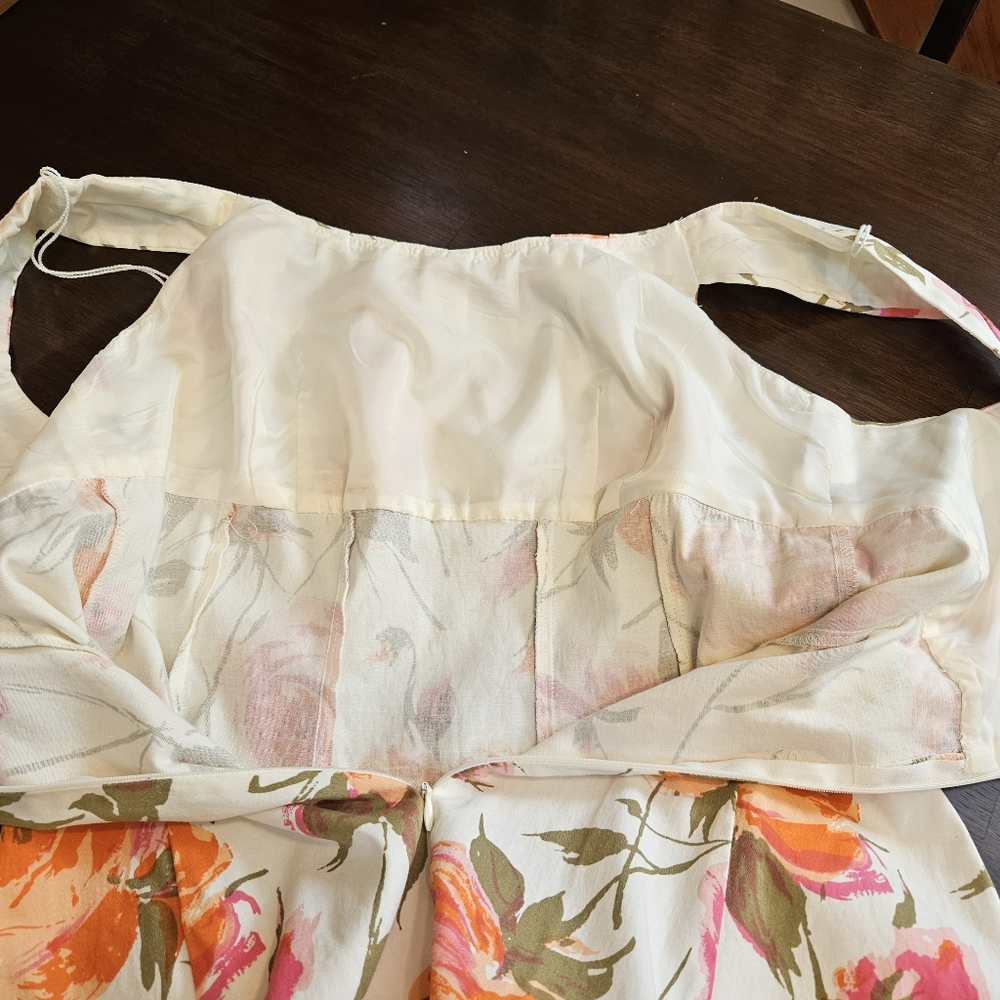 London Times Floral Square Neck Midi Dress Size 10 - Picture 6 of 11